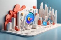 Leonardo Diffusion XL 3D scene of an advertising interface wit 2