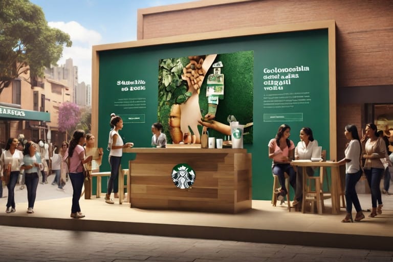 Leonardo Diffusion XL 3D visualization of Starbucks Colombias 1