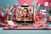 Leonardo Diffusion XL 3D visualization of a TikTok Ads campaig 1