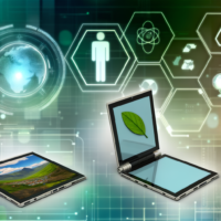 **Texto alternativo para la imagen:** "Imagen que representa las innovaciones recientes de Lenovo en tecnología portátil, destacando dispositivos flexibles y la integración de inteligencia artificial, en el contexto del artículo 'Lenovo y el futuro de la tecnología portátil: innovaciones próximas'."