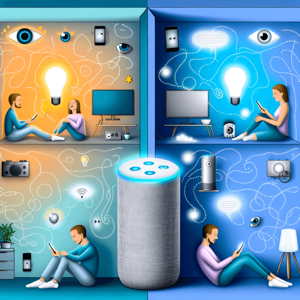 Frustraciones con Alexa: ¿Tecnología que limita nuestra interacción? 13 Texto alternativo para imagen: "Un usuario interactúa con un dispositivo Alexa, mientras reflexiona sobre las frustraciones y limitaciones que la tecnología puede imponer en nuestras interacciones personales. ¿Está Alexa mejorando nuestra vida diaria o nos está alejando de la comunicación humana? Descubre más en nuestro artículo 'Frustraciones con Alexa: ¿Tecnología que limita nuestra interacción?'"