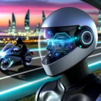 Texto alternativo: "Un casco de moto inteligente que se activa automáticamente en casos de accidentes, destacando sus innovadoras características de seguridad y tecnología. Ideal para motociclistas que buscan protección avanzada y comunicación en situaciones críticas."