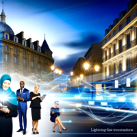 **Texto alternativo para la imagen:** "Ilustración que representa la expansión de Bizum en Europa en 2023, simbolizando una Europa sin fronteras financieras, donde las transacciones son rápidas y seguras, facilitando el comercio para consumidores y emprendedores digitales."