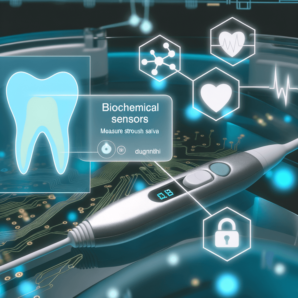 Hilo dental inteligente que mide el estrés a través de saliva 2 Texto alternativo: "Imagen de un hilo dental inteligente que mide el estrés a través de la saliva, simbolizando la conexión entre la salud bucal y el bienestar emocional en el contexto de la innovación tecnológica en el cuidado personal."