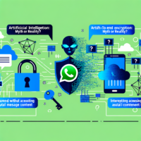 Texto alternativo para la imagen: "Gráfica que ilustra la seguridad en WhatsApp, mostrando el cifrado de extremo a extremo y el uso de inteligencia artificial, con un mensaje que enfatiza la privacidad de los usuarios y la idea de que la IA no puede leer mensajes privados."