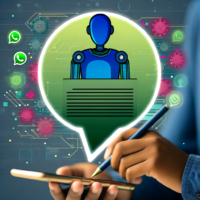 **Texto alternativo para la imagen:** "Captura de pantalla de la nueva función de sugerencias de escritura impulsadas por inteligencia artificial en WhatsApp, mostrando cómo la IA ofrece palabras y frases contextualmente relevantes mientras se redacta un mensaje. Esta innovadora herramienta promete mejorar la comunicación y la eficiencia para emprendedores digitales."